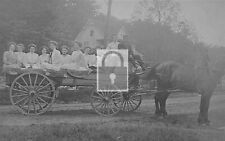 The Raymond Hotel Horse Drawn Wagon Eagles Mere Pennsylvania PA Reprint Postcard picture