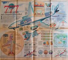 BOEING 777 Seattle Times Special Issue, New Plane-Renewed Boeing & Centerfold picture