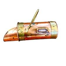 Vintage Copper and Brass Fireplace Match Holder Strike Pad Side Striker Patina picture