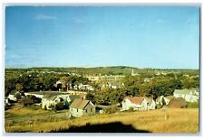 1959 Birdseye View Upper Peninsula Iron River Michigan Vintage Antique Postcard picture