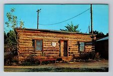 Rockerville SD-South Dakota, 1876 Log Cabin Last Original Bldg, Vintage Postcard picture