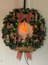 STUDIO HUMMEL Goebel GLORY TO THE NEWBORN KING Nativity Wreath Lighted + CoA picture