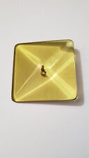 LARGE VTG SQUARE PYRAMID SHAPED 3-D LUCITE BUTTON METAL SHANK RARE picture