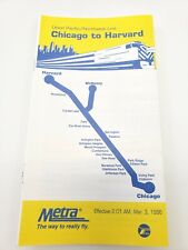 Metra Chicago to Hartford March 3rd 1996 PUBLIC TIMETABLE  picture
