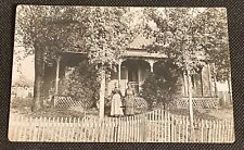 Vintage RPPC of Two Women in Front of a House Postcard picture