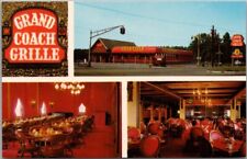 1960s MAPLE SHADE New Jersey Postcard GRAND COACH GRILL 