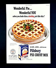 Pillsbury pie crust mix ad vintage 1948 Holiday pie original advertisement picture