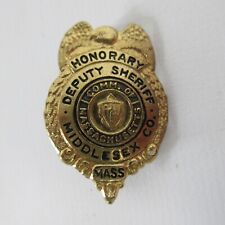 Vintage Honorary Deputy Sheriff Middlesex Co. Massachusetts Badge Small Pin Hat picture