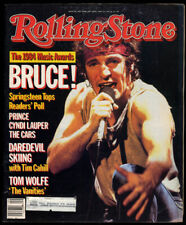 ROLLING STONE 2/28 1985 Springsteen Prince Lauper Tim Cahill Tom Wolfe The Cars picture
