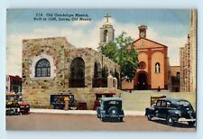 Old Guadalupe Mission Juarez Old Mexico Built in 1549 Brick Building Postcard C7 picture