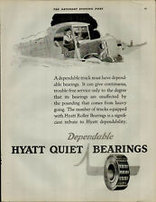 1922 Hyatt Quiet Bearings Dependable Man in Truck Vintage Print Ad 3668 picture