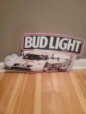 Vintage BUD LIGHT BEER Racing Tin Metal Sign 21x34 Car picture