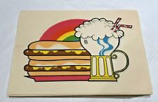 Vintage 1966 Scott Family Table Placemats Paper Disposable 24 pack burger/drink picture