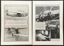 Pan Am Flying Clipper 1935 Sikorsky S-42 flying boat Vintage Pictorial picture
