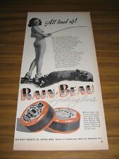 1946 Print Ad Rain-Beau Fishing Lines Pretty Lady in Swim Suit Fishes picture