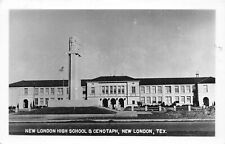 J32/ New London Texas RPPC Postcard c1948 High School Cenotaph 227 picture