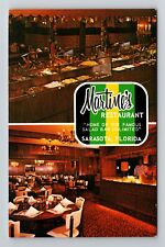 Sarasota FL-Florida, Inside Martine's Restaurant, Vintage Postcard picture