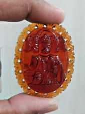 Panchmukhi hanuman idol small handmade on hessonite gemstone for positive aura picture