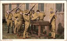 WW1 Era Camp Sevier, Greenville, S.C. Cleaning Rifles Postcard JA5 picture