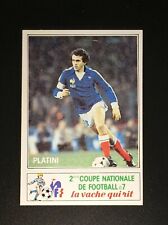 RARE 1982 PLATINI COW QUI RIT PANINI - 2nd 7th National Football Cup picture