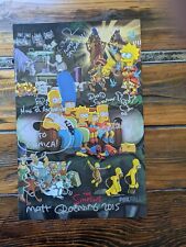 Matt Groening signed doodled Simpsons 5 signatures 2015 SDCC 11x17  picture