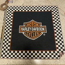 Vintage Checkered  Tapestry Harley Davidson Wall Art picture