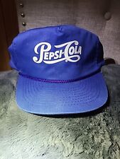Vintage Pepsi Cola Script Blue Snapback Hat, Amazing Shape picture