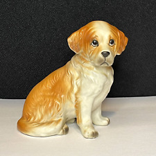 Lefton Figurine Dog St Bernard Puppy Original Red Foil Label 4