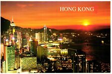 Dusk Scene Of Victoria Hong Kong Postcard picture