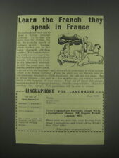 1954 Linguaphone Institute Ad - Learn the French they speak in France picture