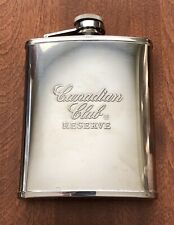 Vintage Canadian Club Reserve Hip Flask Stainless Steel Drink Bottle picture