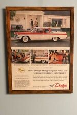 Vintage 1957 Dodge Swept Wing Wagons Wall Print Advertisement Decor Framed picture