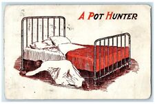 c1910's A Pot Hunter Bathroom Humor Cheyenne Wyoming WY Posted Antique Postcard picture