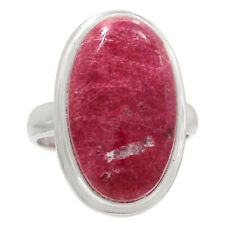 Ahoy: Thulite w/white Calcite ring Size 8  7.9g  Norway #2110 picture