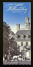 1950s Come To Historic Williamsburg Virginia Colonial Vintage Travel Brochure picture