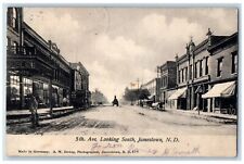 Jamestown North Dakota ND Postcard 5th Ave. Looking South c1908 Vintage Antique picture
