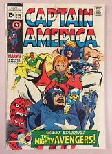 Captain America 116 First print 1969 Red Skull Avengers Bucky leaves L@@K picture
