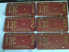 Florida License Plate 1965 Leon 1-6 Series Rare Find picture