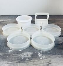 Vintage Tupperware Hamburger Patty Press Burger Maker Ring W/ 5 Keepers picture