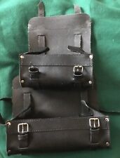 TWO   8” and 11”Harley Davidson Logo Black Leather Motorcycle Belt Bag Pouches picture