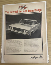 Vintage 1967 Dodge R/T Car Print Ad Man Cave Wall Art picture
