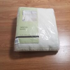Vintage Owen Polyester Blanket Satin Trim Twin/ Full Linen  72in X 90in New NIP picture