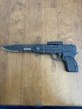 Mil Spec Revolver Linerlock Black Folding Knife 1065 Surgical Steel Excellent picture