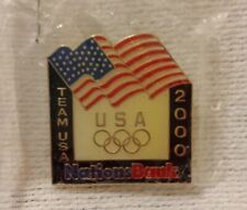 Nations Bank Team USA Sponsor 2000 Olympic Games American Flag Lapel Pin picture