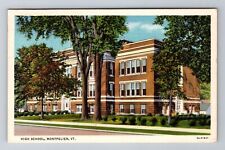 Montpelier VT-Vermont, High School, Antique, Vintage c1946 Souvenir Postcard picture