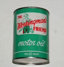 Vintage Sealed Full WORKINGMAN'S FRIEND MOTOR OIL CAN 1 QT Topeka KS Composite picture