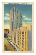 Radio City Music Hall New York City Vintage linen postcard Manhattan post card picture