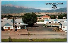Postcard Spruce Lodge Motel, AAA-Approved, Colorado Springs CO Unposted picture