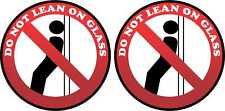 StickerTalk Do Not Lean On Glass Sticker, 3 inches x 3 inches picture