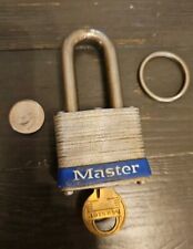 VTG Master Lock Long Shank Set Of (1)Lock & (1)Key Padlock picture